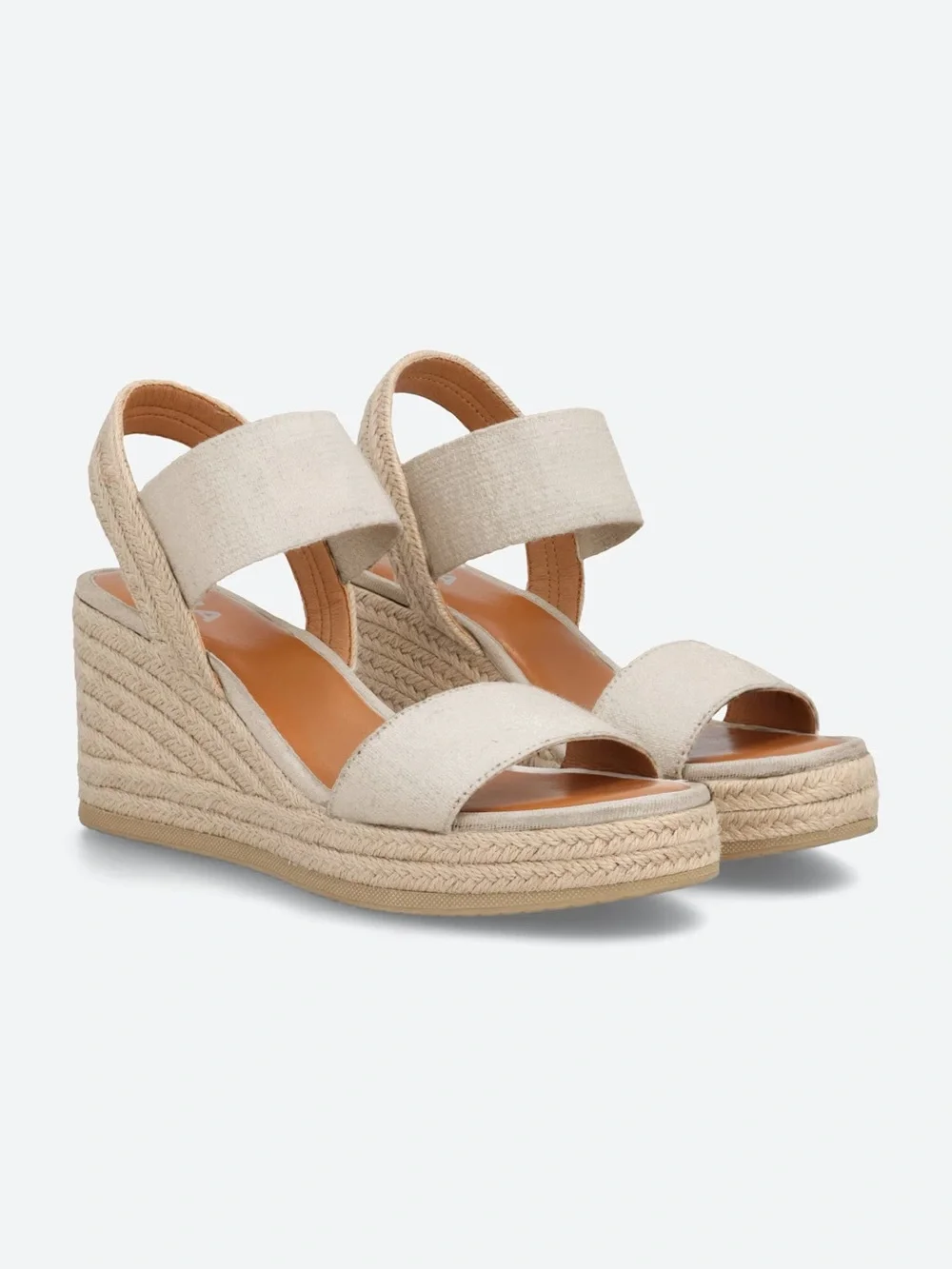 MIA Off White Espadrille Wedge Sandals Size 8